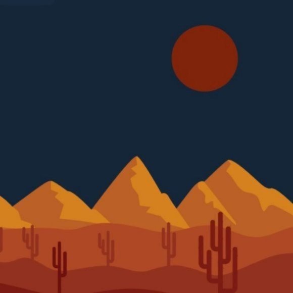 Modern boho desert landscape wall decor art print - Picture 3 of 3